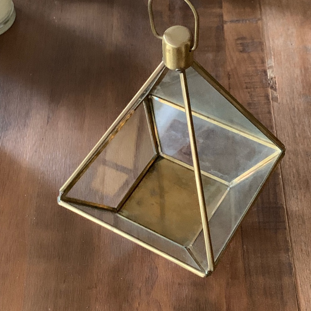 [home] hanging metal/glass terrarium - Picture 2 of 5